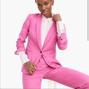 Pink linen Jcrew suit coat/blazer size 0